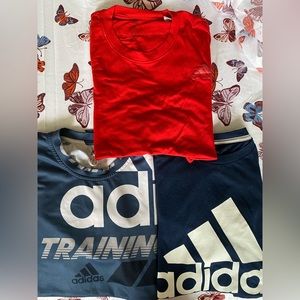 3 adidas workout tees all size small